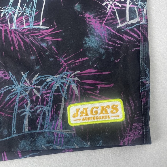 JACKS Surfboards Men's Palm Tree Print Swim Trunks Shorts Board Shorts Size 38 - Picture 5 of 16